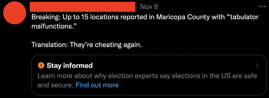 a tweet with a prompt for additional info