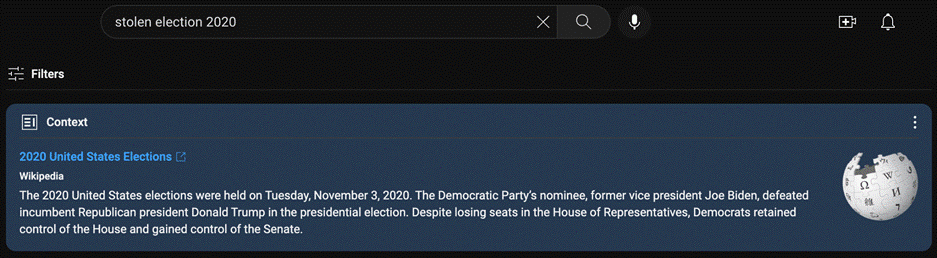 post containing election misinfo