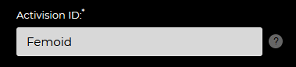 Activision ID using "Femoid"