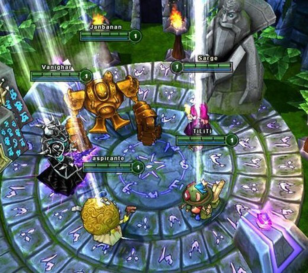 A screenshot from League of Legends showing usernames displayed above player avatars.