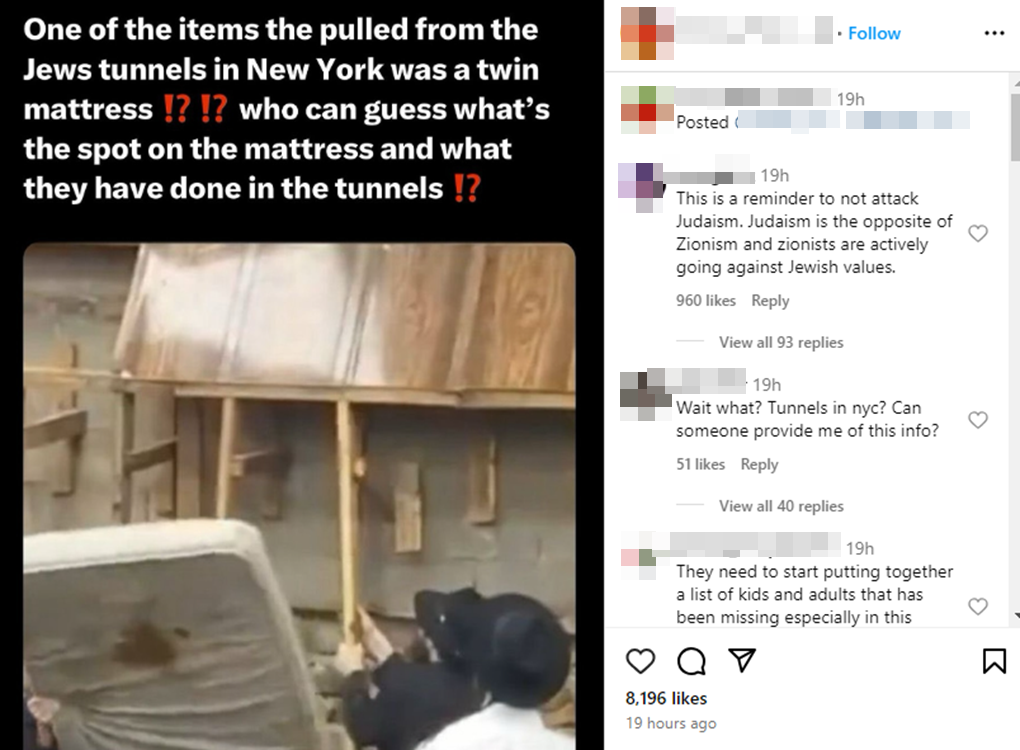 Tunnel Discovered Under Chabad Headquarters Sparks Antisemitic Firestorm Online