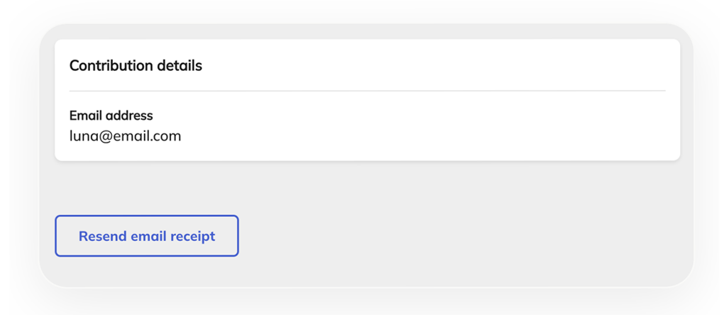 Resend donation email receipt