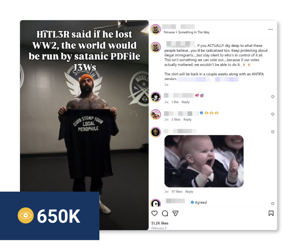 Screenshot: Instagram reel posted by Arbues promoting antisemitic tropes. (Screenshot/Instagram)