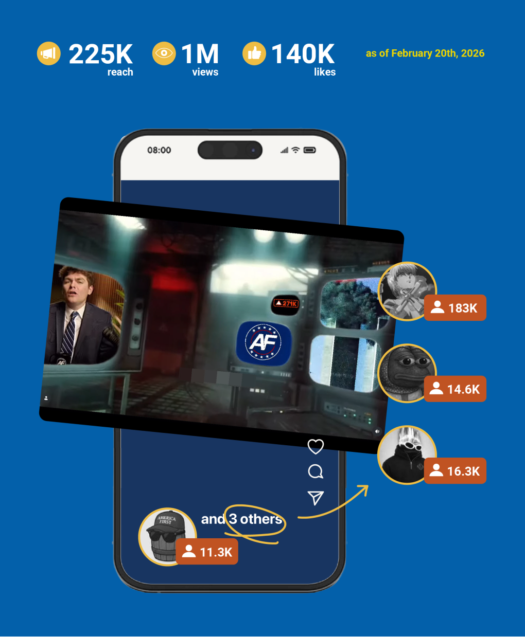 Image: Antisemitic conspiracy theory Instagram reel by Groyper accounts. (Screenshot/Instagram)