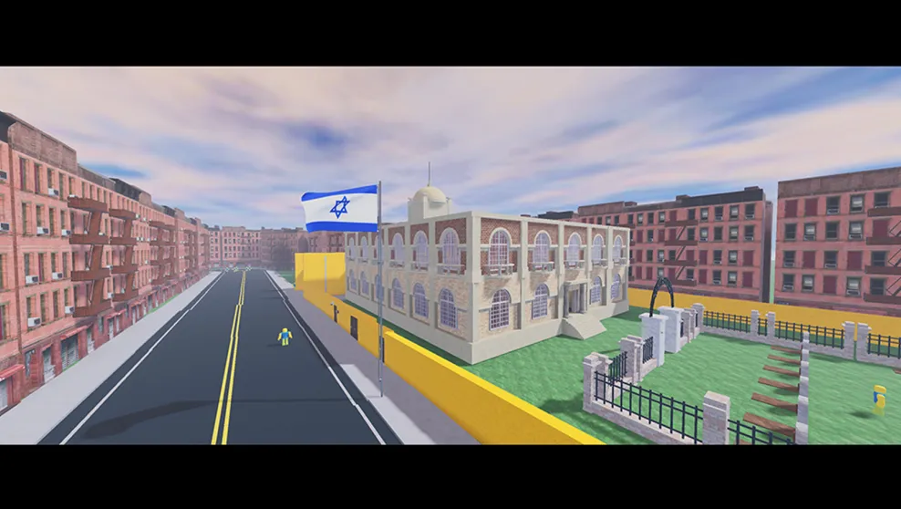 TCC Roblox game depicting the 2019 Halle, Germany synagogue attack