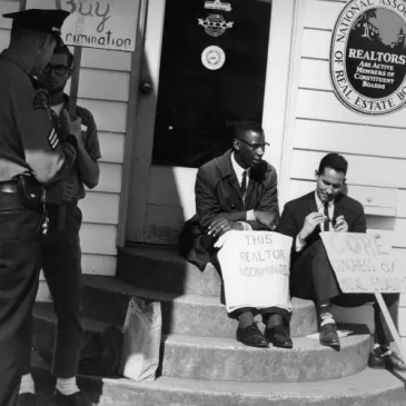 Fair Housing Protest in Front of Realtor Office