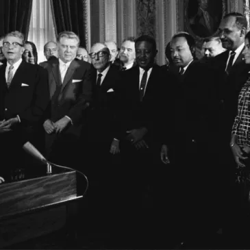 Lyndon B. Johnson Signs Voting Rights Act of 1965