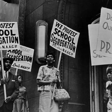 Brown v. Board of Education School Segregation Protest