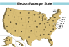 Electoral College Map Numbers by State in the U.S.